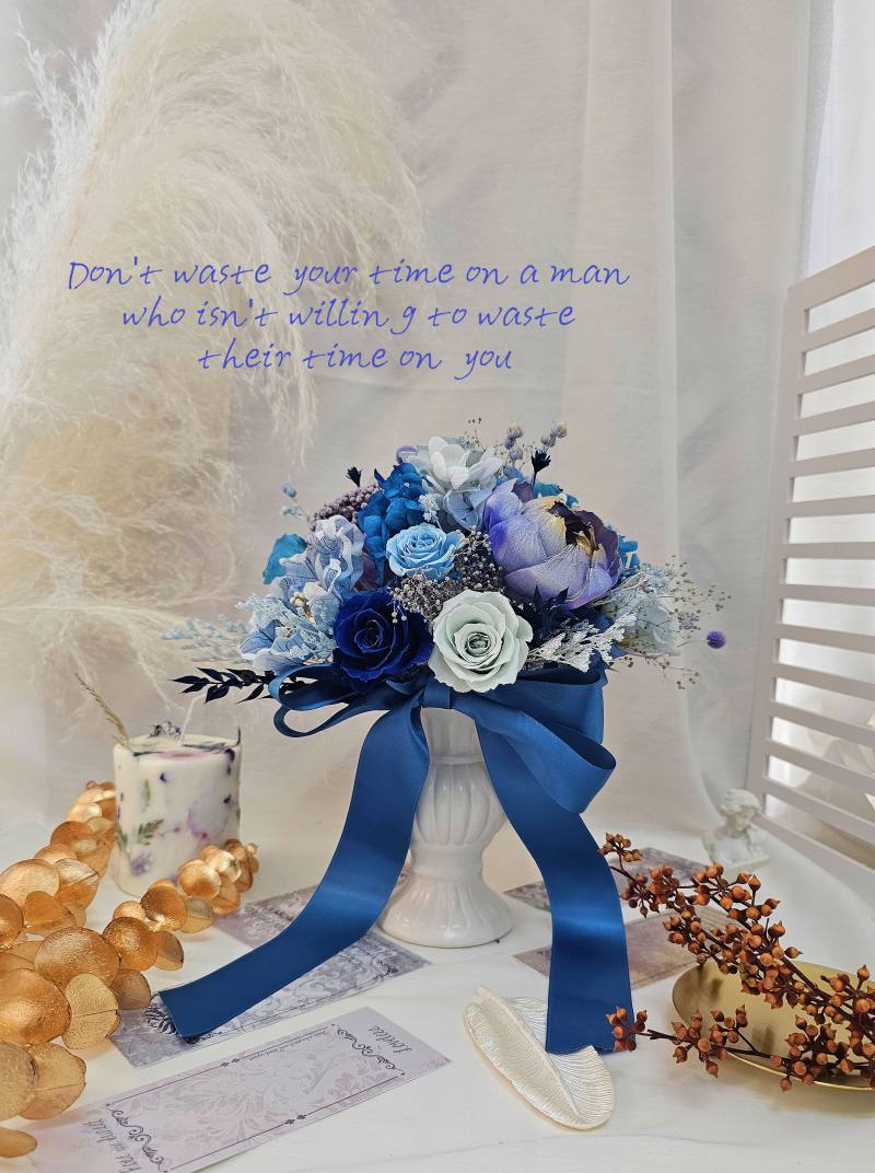 古典夢幻藍盆花-實拍圖片