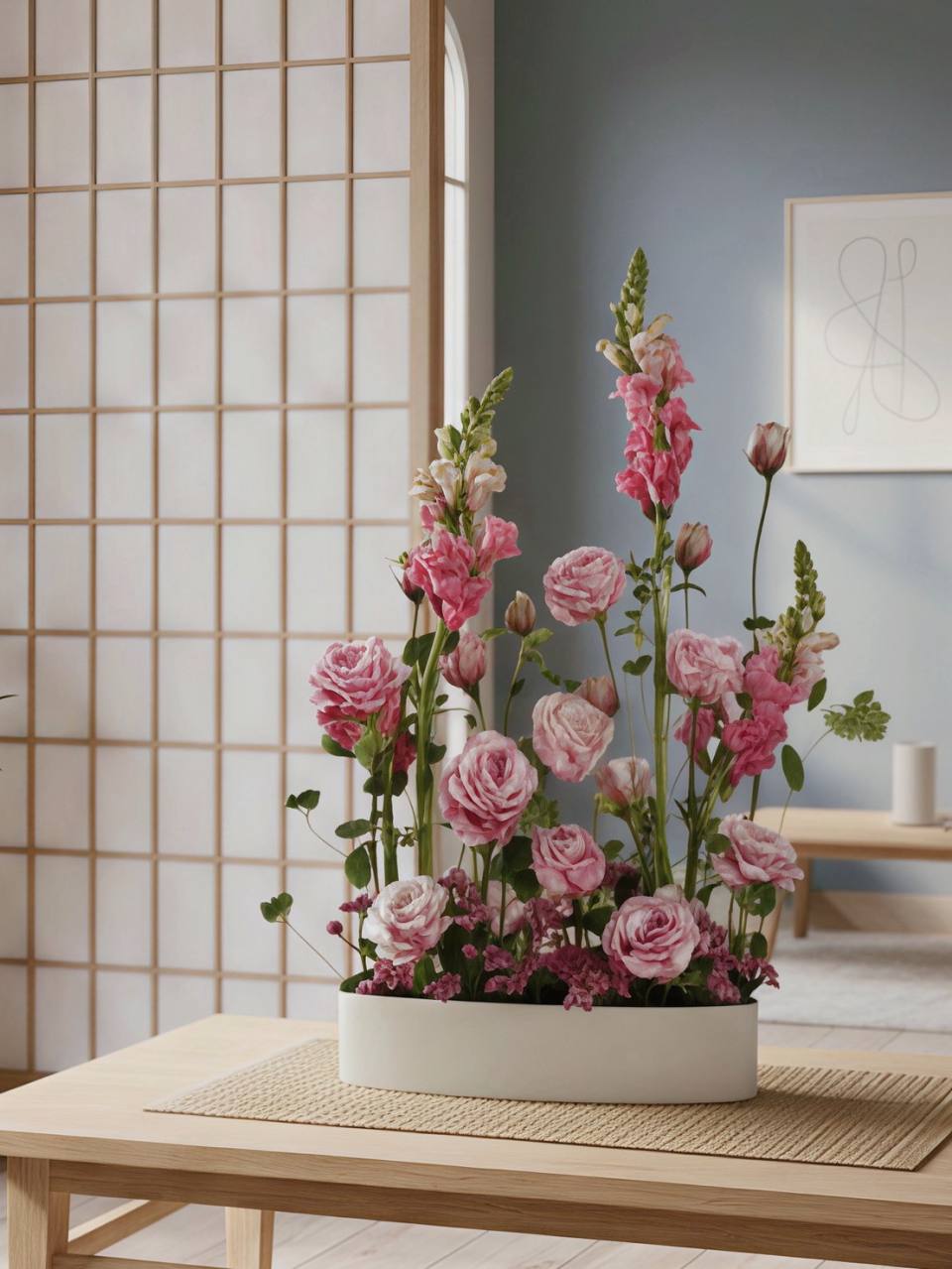 粉森境鮮花盆栽(色系可訂製)-實拍圖片