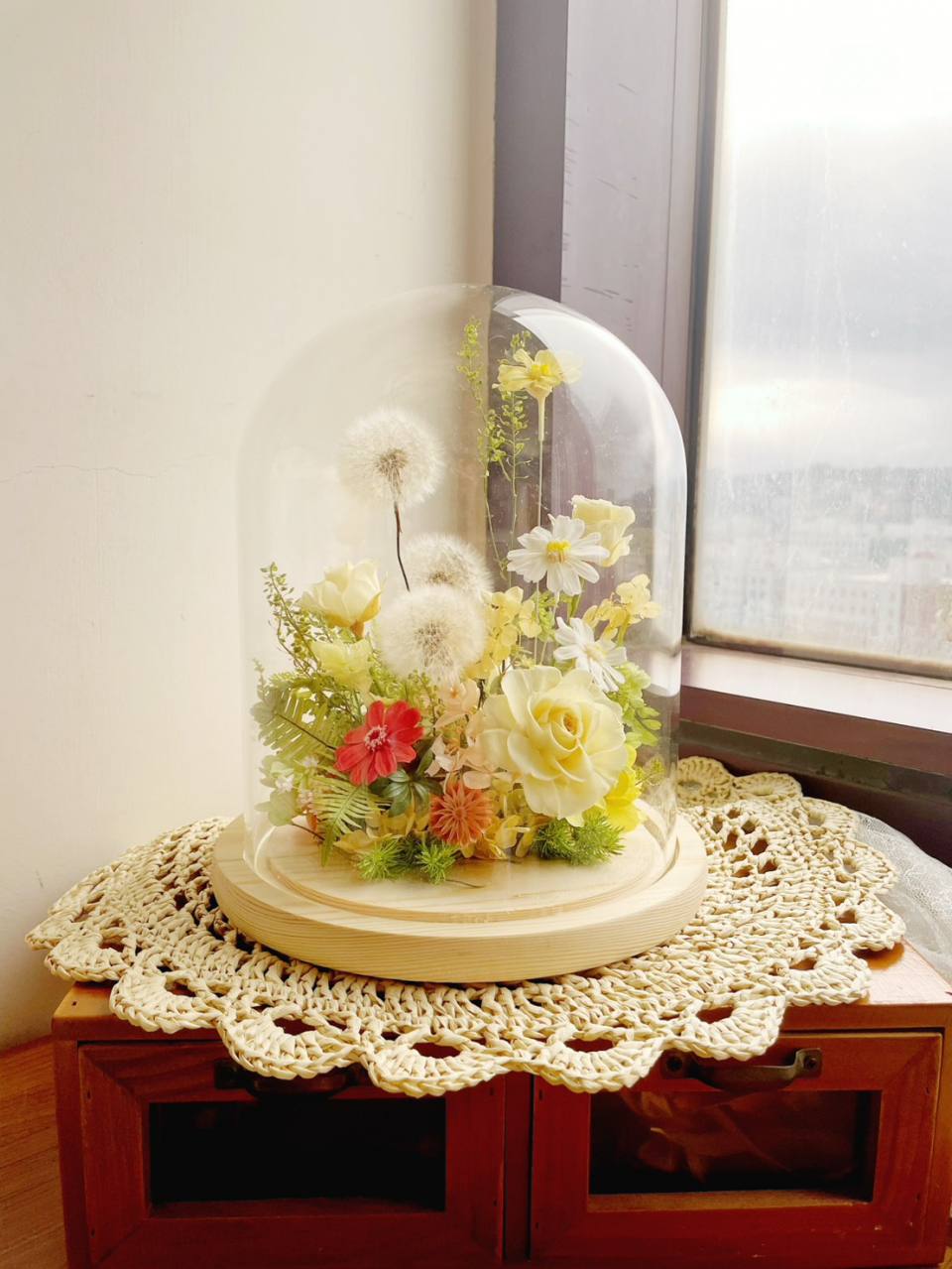 蒲公英的約定花盅/開幕花禮/升遷花禮/祝賀花禮-實拍圖片