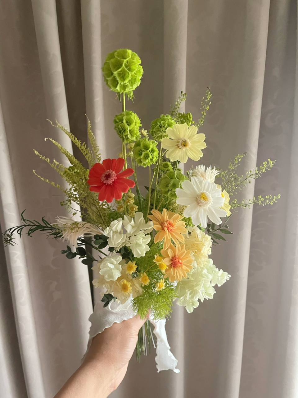 萌野清新永生花束/拍照捧花/新娘捧花/登記花束-實拍圖片