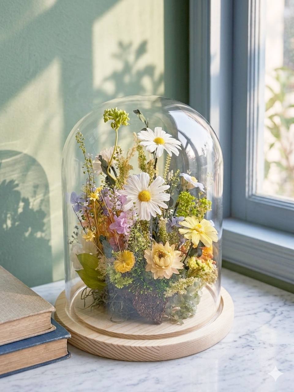永恆森林玻璃花盅乾燥花藝