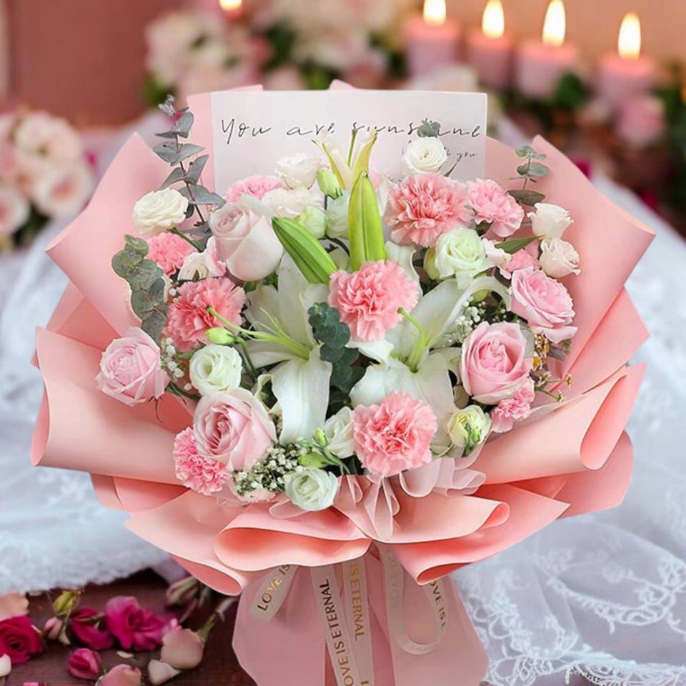 母親節豪華花束預購(香水百合)-實拍圖片