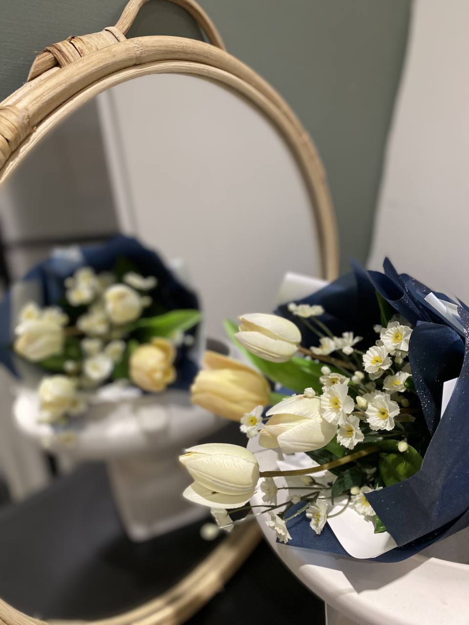 藍莓甜筒情人節鬱金香花束-實拍圖片