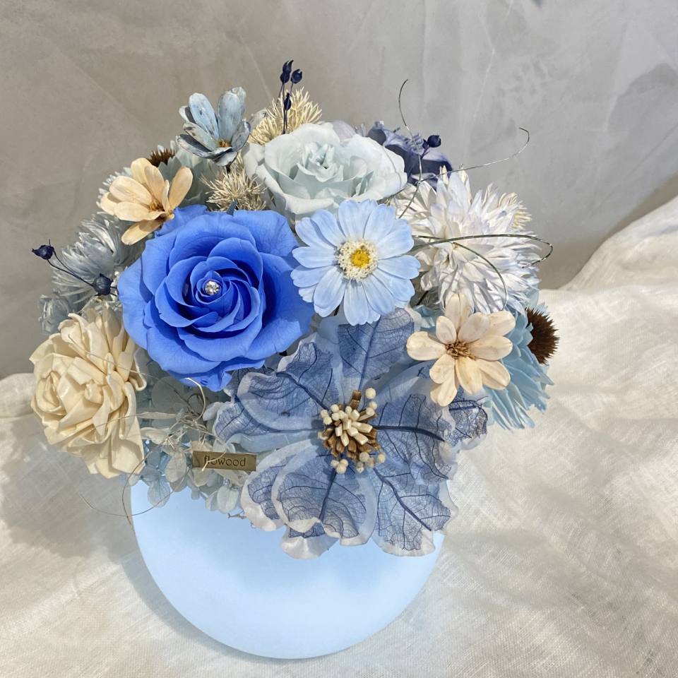 會發亮的花器-藍色系-實拍圖片