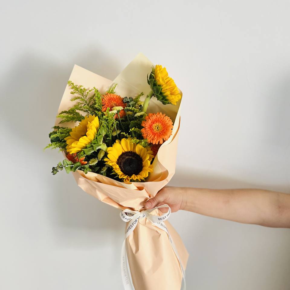 畢業花束— 迎向未來！向日葵3支組超值特惠花束！