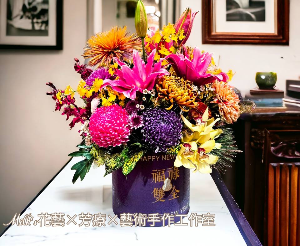 春節福祿雙全花禮-實拍圖片