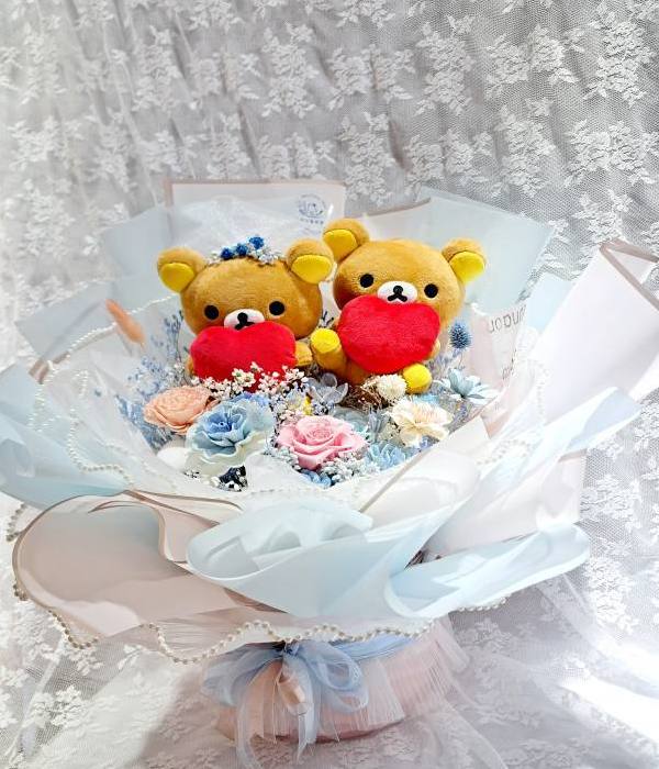 永生花求婚花束-實拍圖片