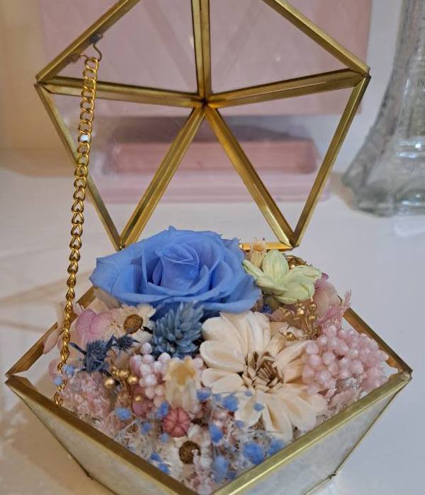 情人節/生日/結婚週年首選-永生花珠寶盒-實拍圖片