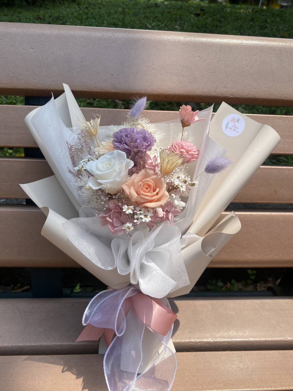 春日暖陽媽咪永生花束-實拍圖片
