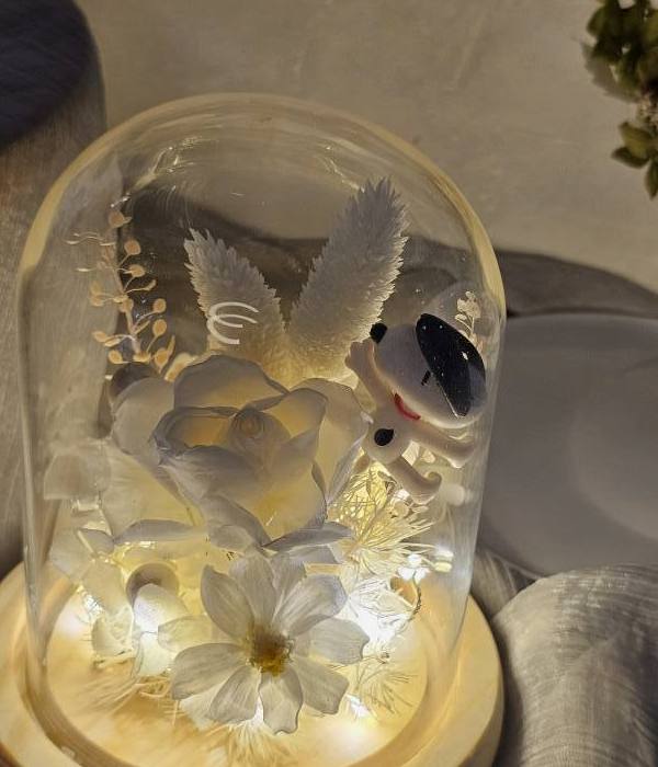 純白的史奴比夜燈-實拍圖片