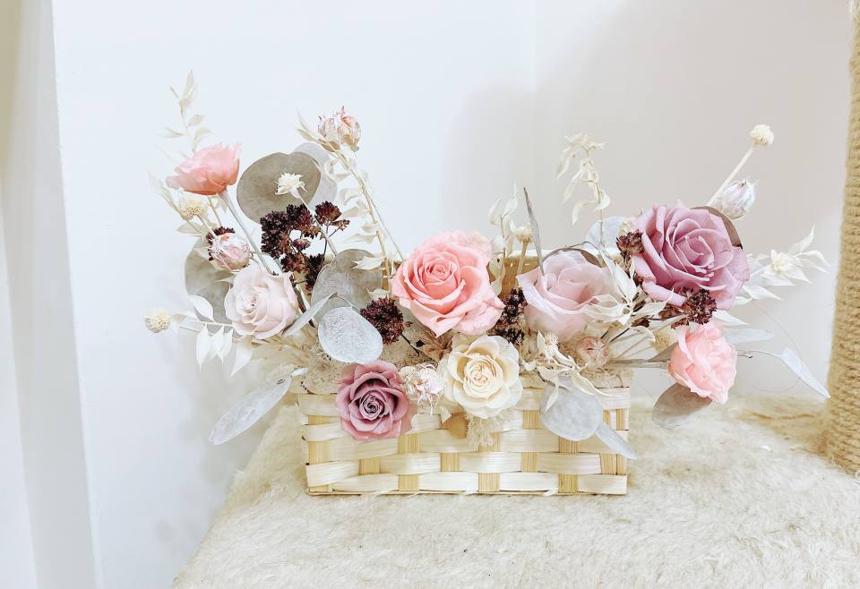 夢幻●半開式花籃-實拍圖片