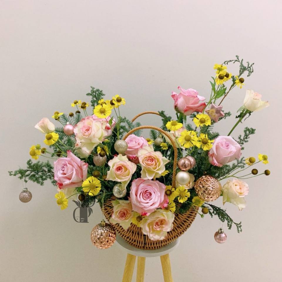 聖誕提籃(香檳粉)-實拍圖片