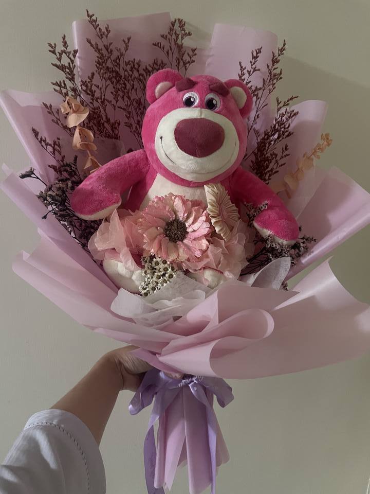 草莓熊畢業花束-實拍圖片