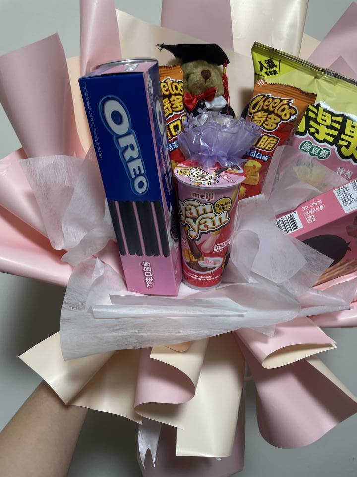 糖果餅乾花束-實拍圖片