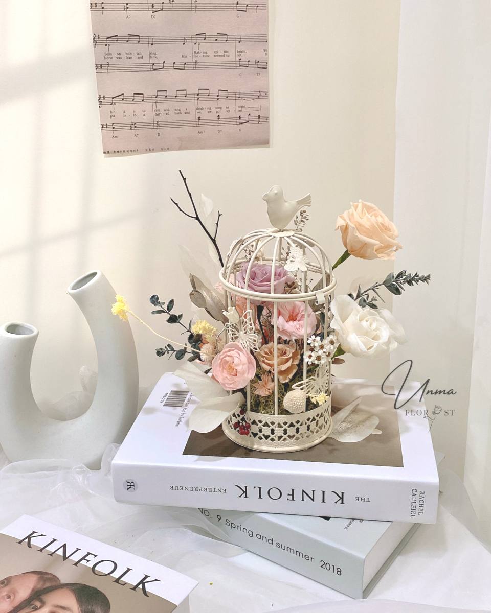 鳥籠花藝-實拍圖片