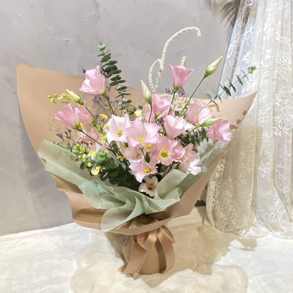 永恆的愛 桔梗花束-實拍圖片