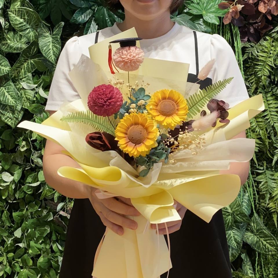 向光而行 畢業花束-實拍圖片