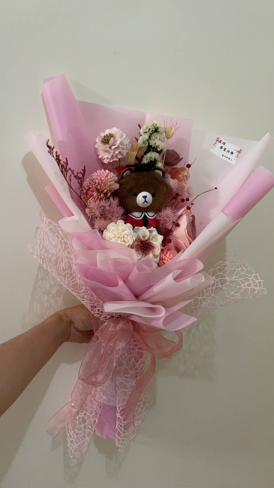 畢業熊花束-實拍圖片
