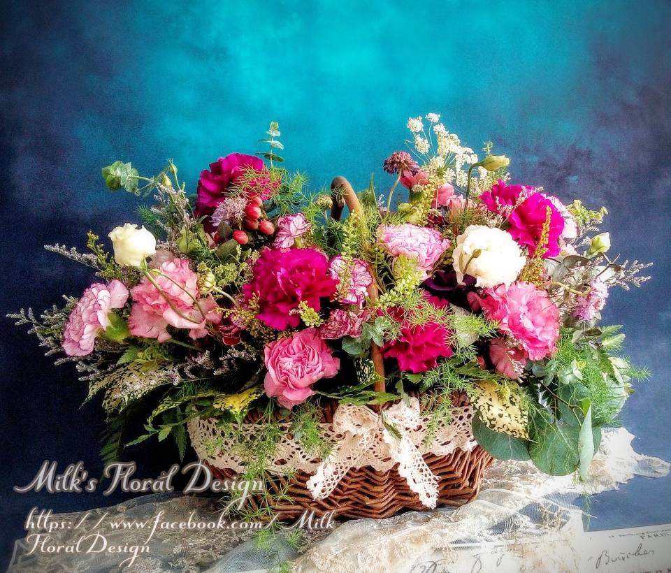 母親節客製花籃-實拍圖片