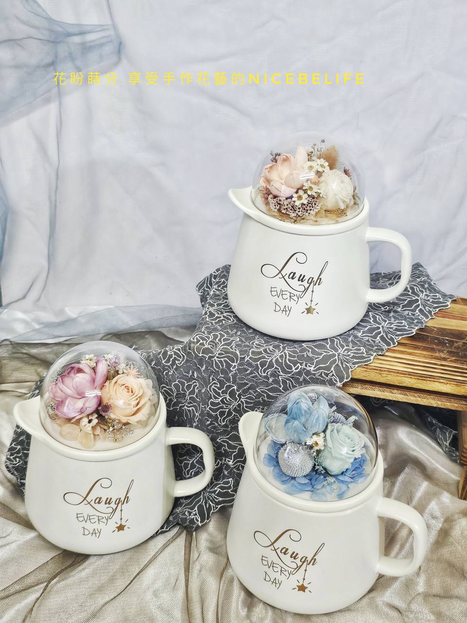 永生陶瓷花禮杯-實拍圖片