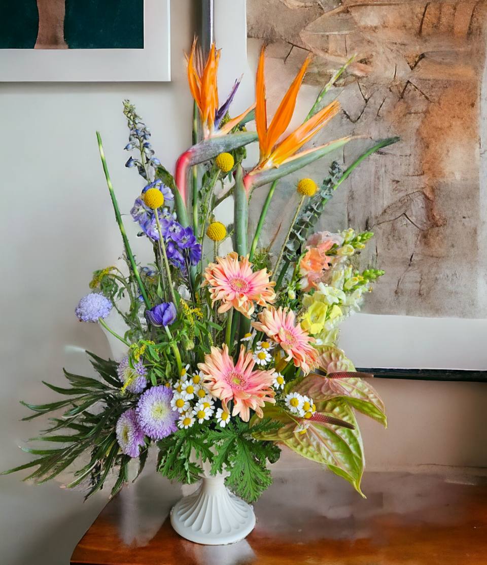 天堂鳥餐桌花藝-實拍圖片