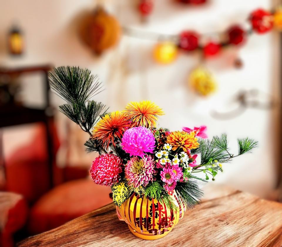 春節花藝A _恭喜發財-實拍圖片