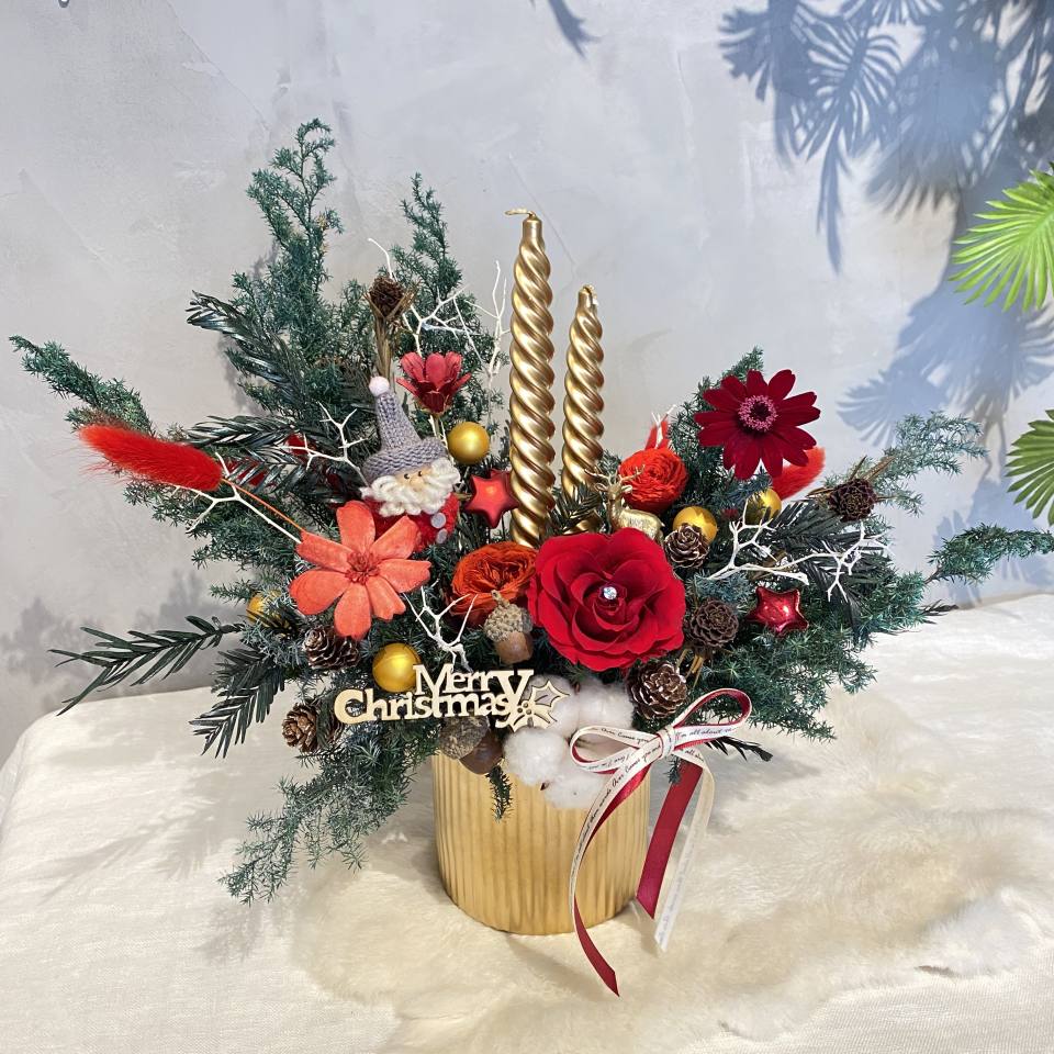 不凋聖誕桌飾-大-限台中市區自取或配送-實拍圖片