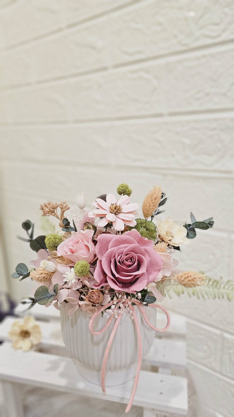 永生桌花 盆花 新居賀禮 升遷 開幕桌花 母親節 婚禮 退休 畢業花禮-實拍圖片