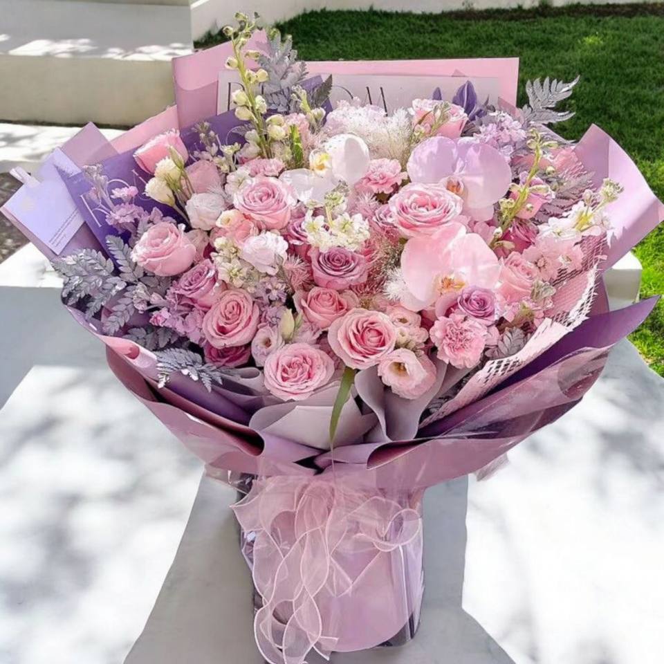 母親節豪華花束預購_粉紫色系-實拍圖片