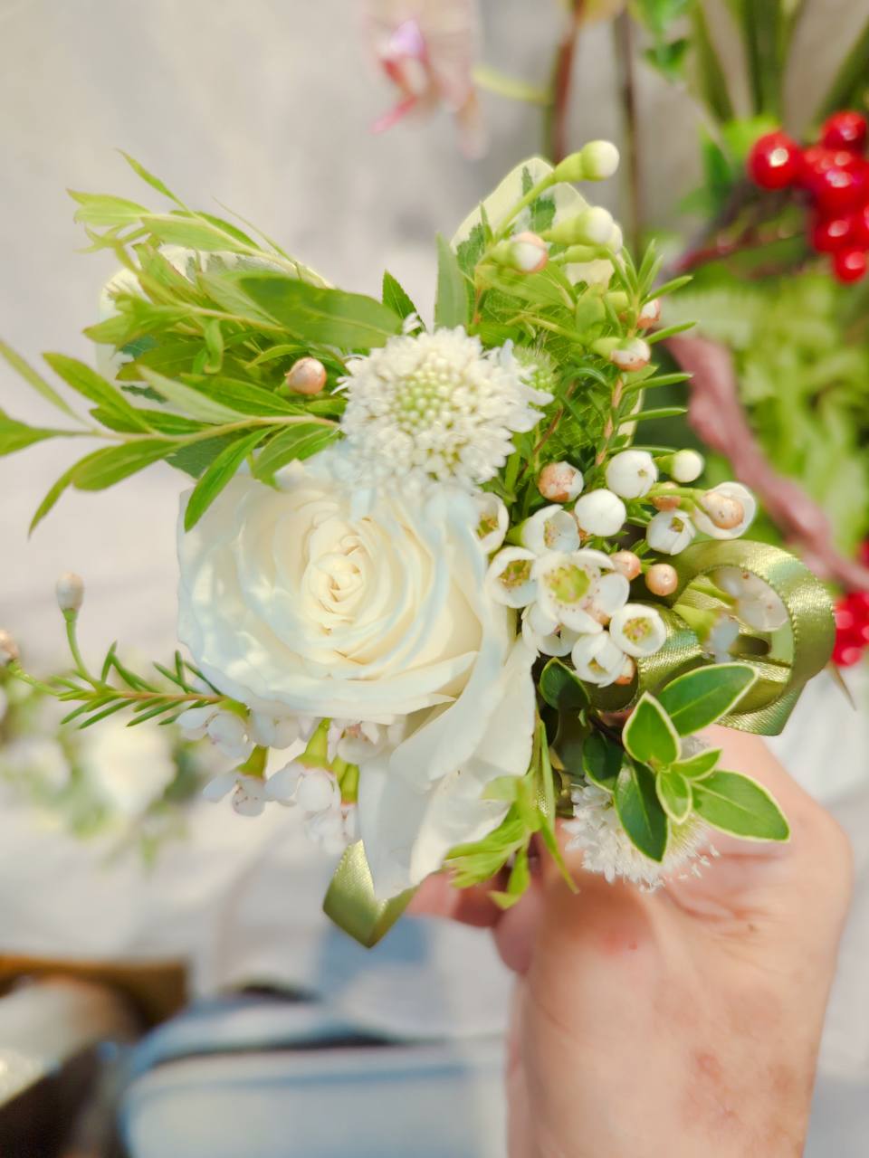 白色系胸花-實拍圖片