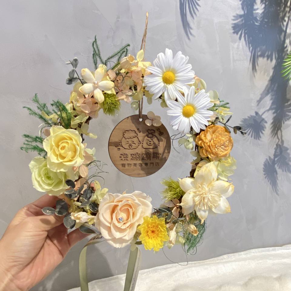 這個花圈讓店面質感瞬間UP！(可私訊客製文字及大小)-實拍圖片