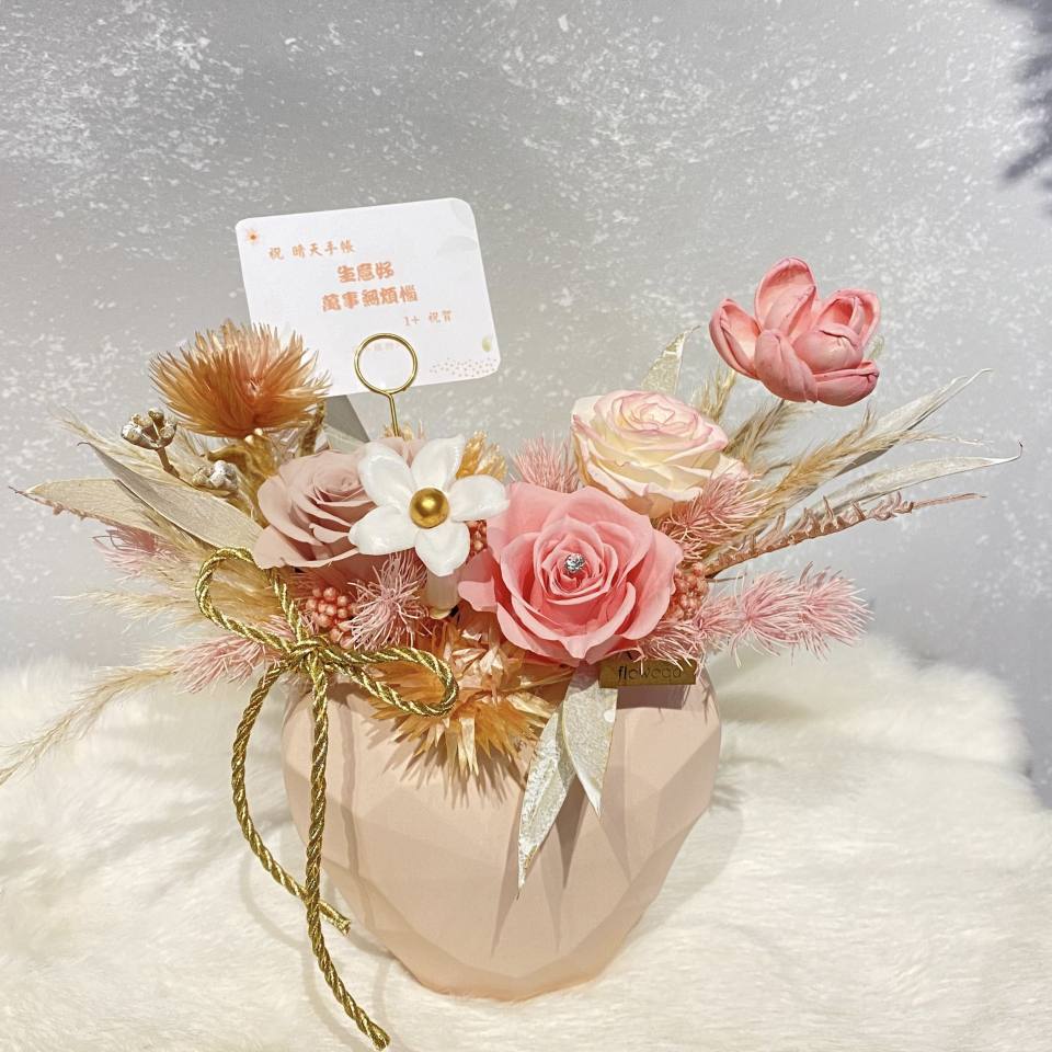 浪漫風永生花-實拍圖片