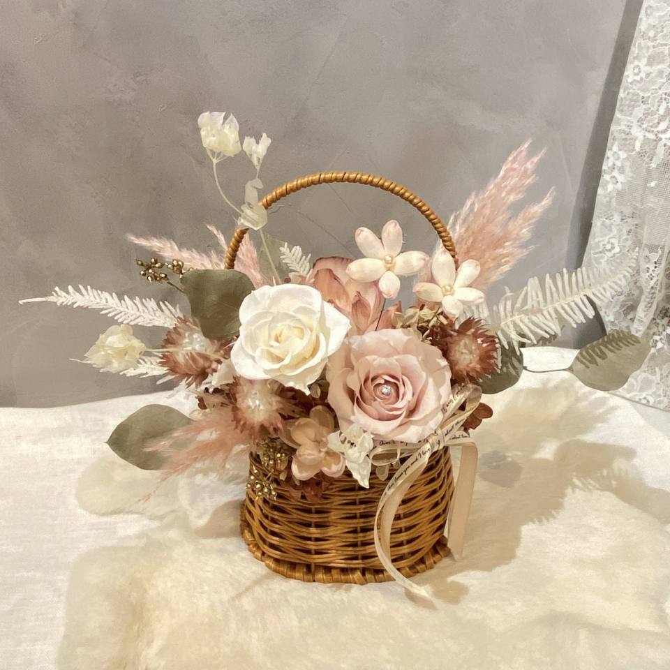 暖心小花籃-可客製色系-實拍圖片