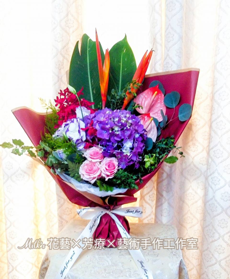 繡球花客製生日花束-實拍圖片