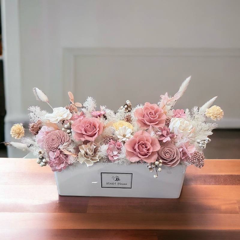 永生花盆花 開幕花禮 居家擺設-實拍圖片