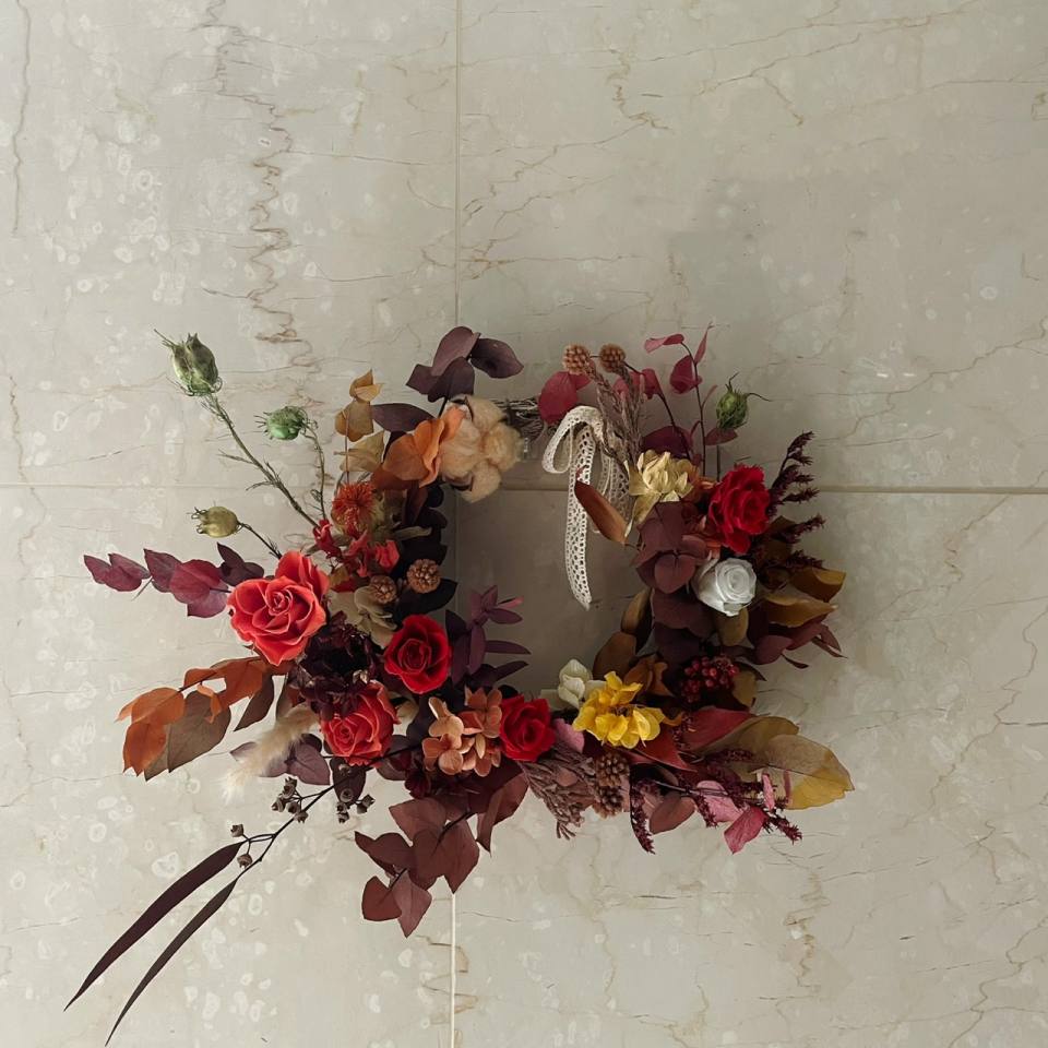 立體永生花圈/開幕花禮/升遷花禮/祝賀花禮-實拍圖片