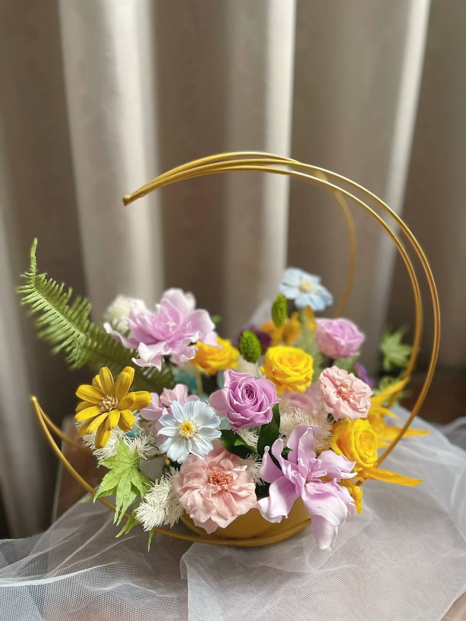 紫梔子永生花/開幕花禮/升遷花禮/祝賀花禮 永生花-實拍圖片