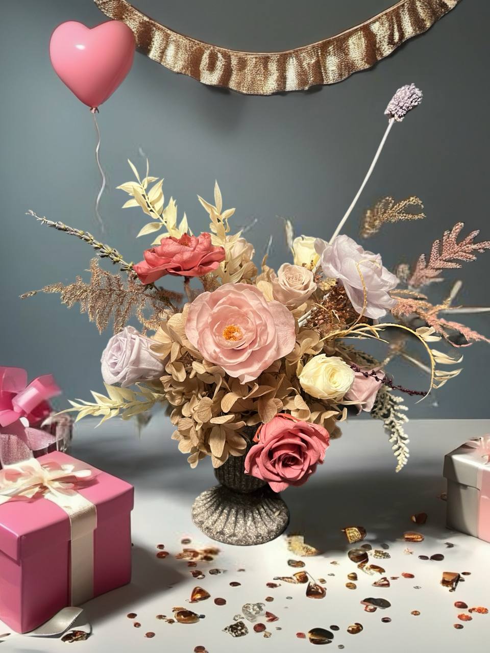 婚禮/節慶/生日小桌花-實拍圖片