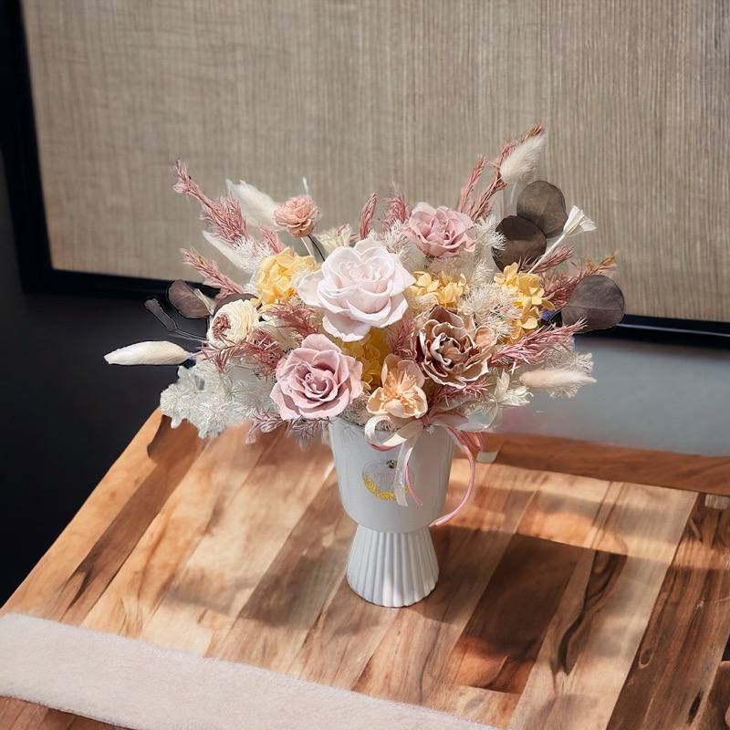 永生花盆花 居家擺設-實拍圖片