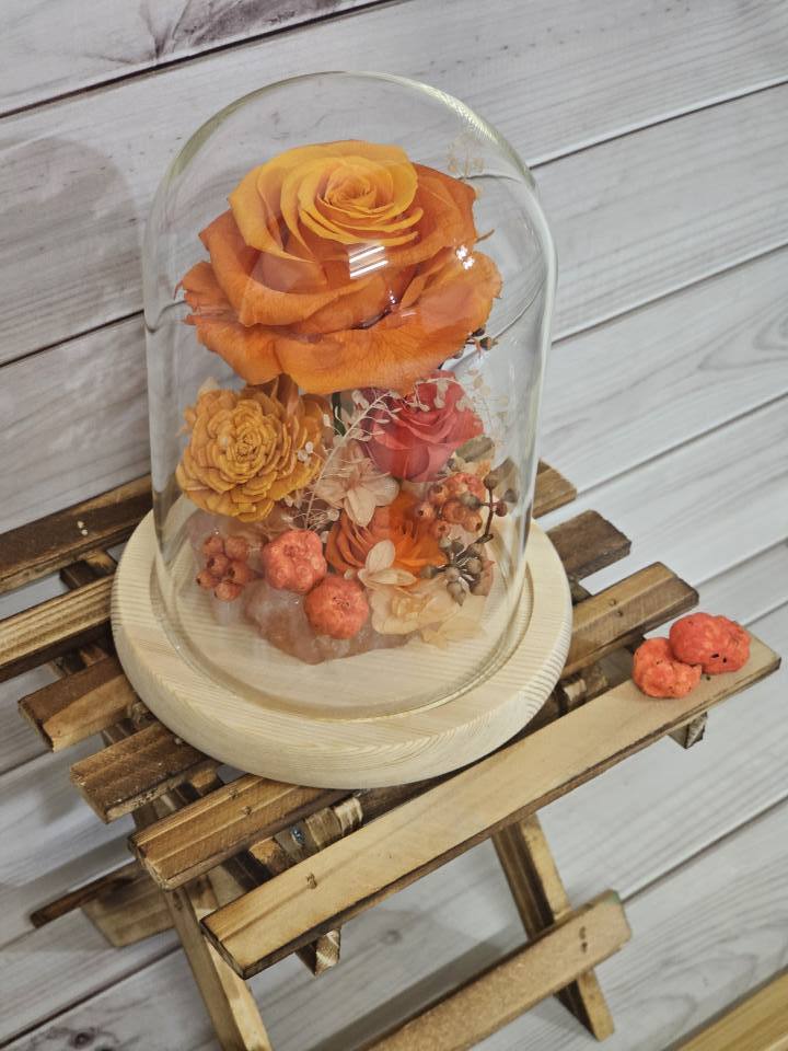 能量花鏡（永生×水晶能量石）-實拍圖片