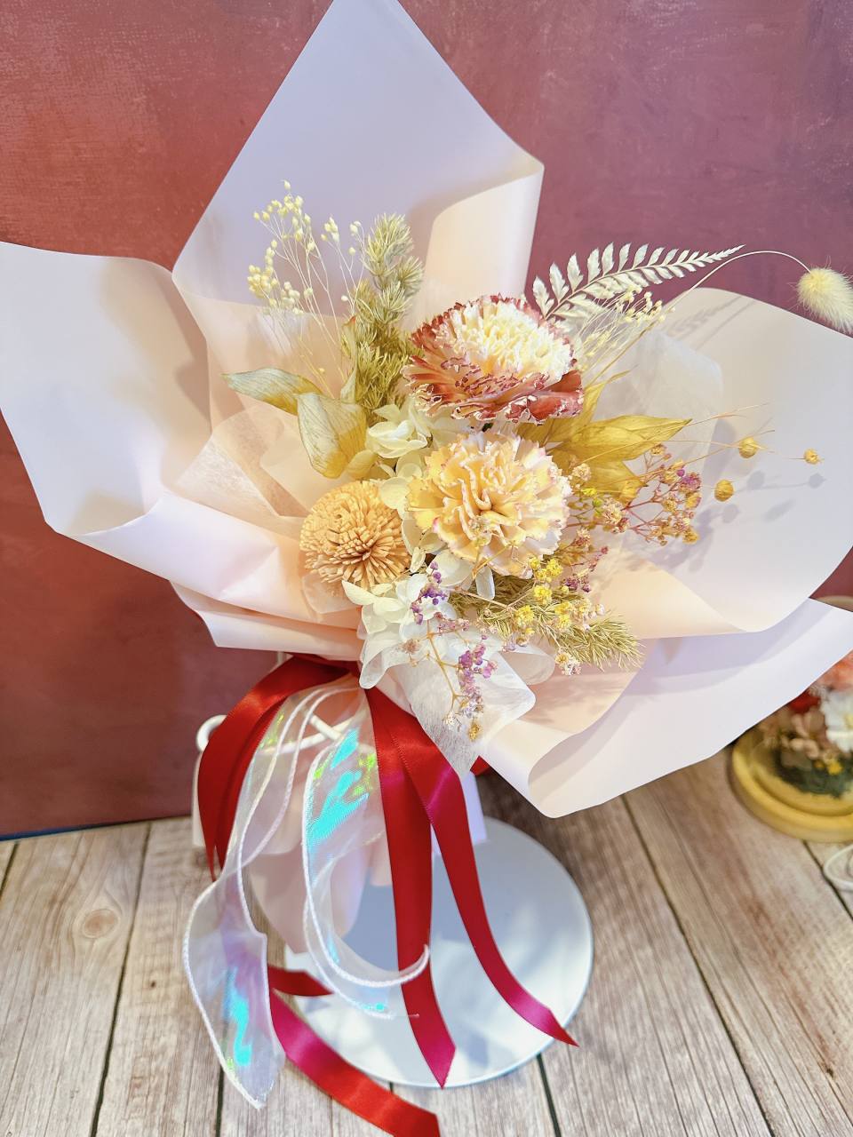 康乃馨索拉花花束-實拍圖片