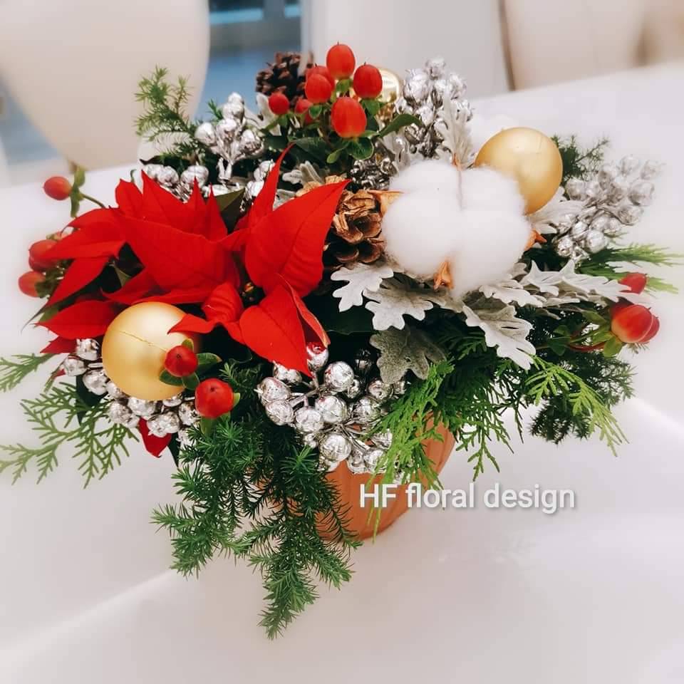 聖誕桌花-實拍圖片