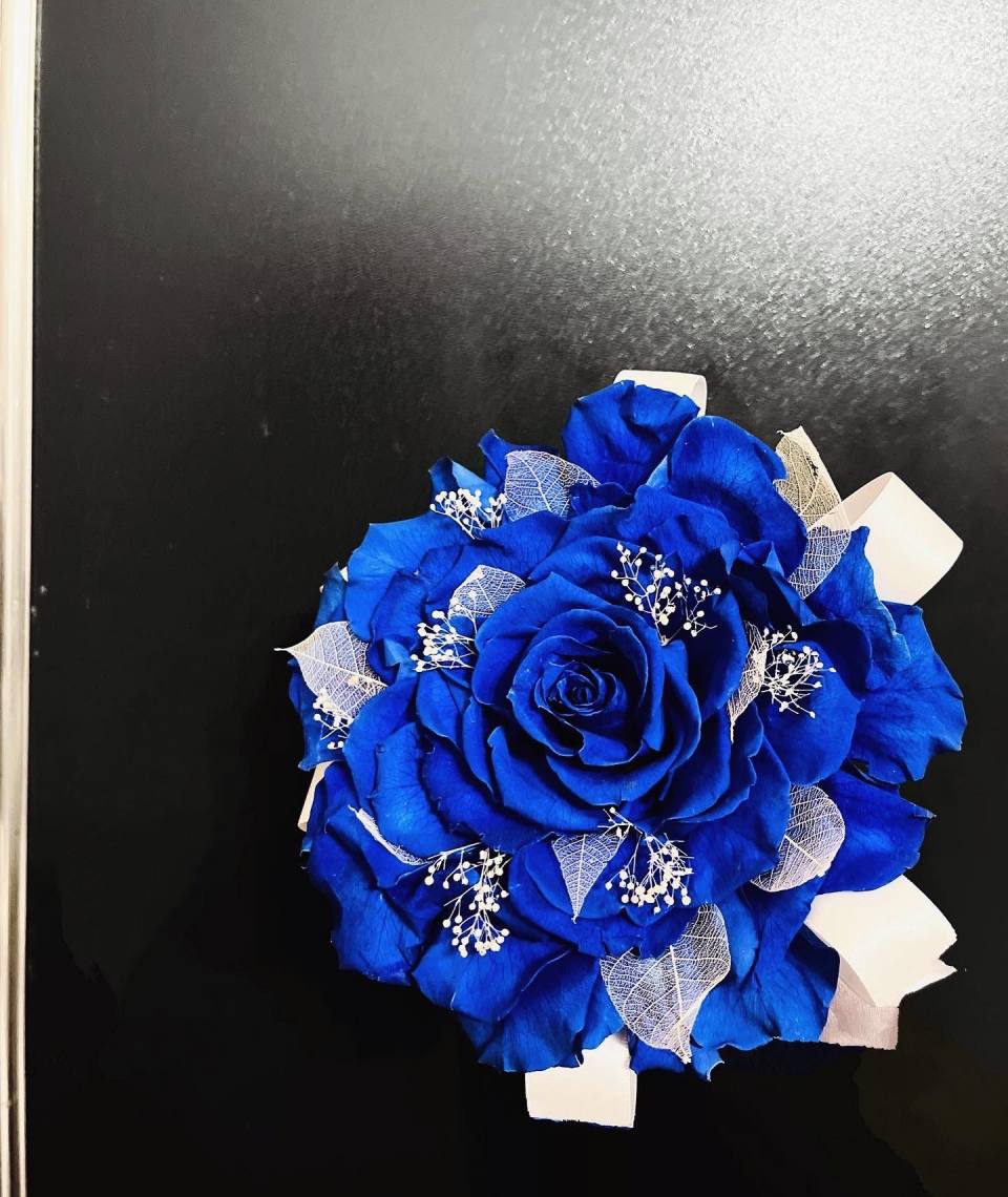 靛藍● Melia拼接捧花-實拍圖片