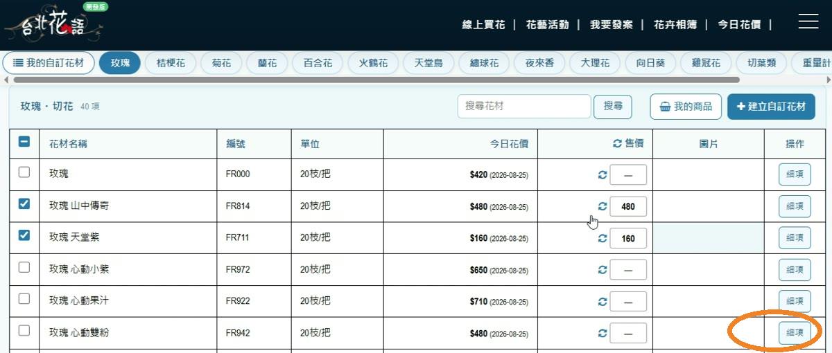 步驟 9:儲存清單售價